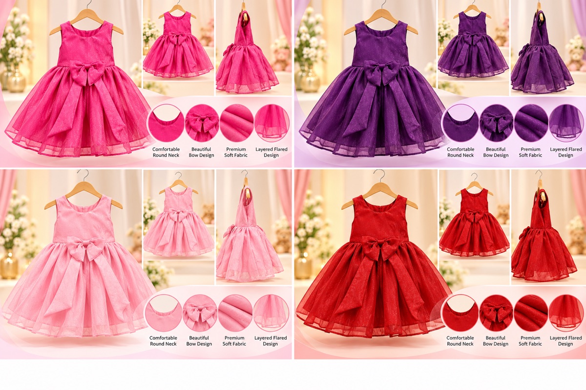 Kids frocks in multiple colours